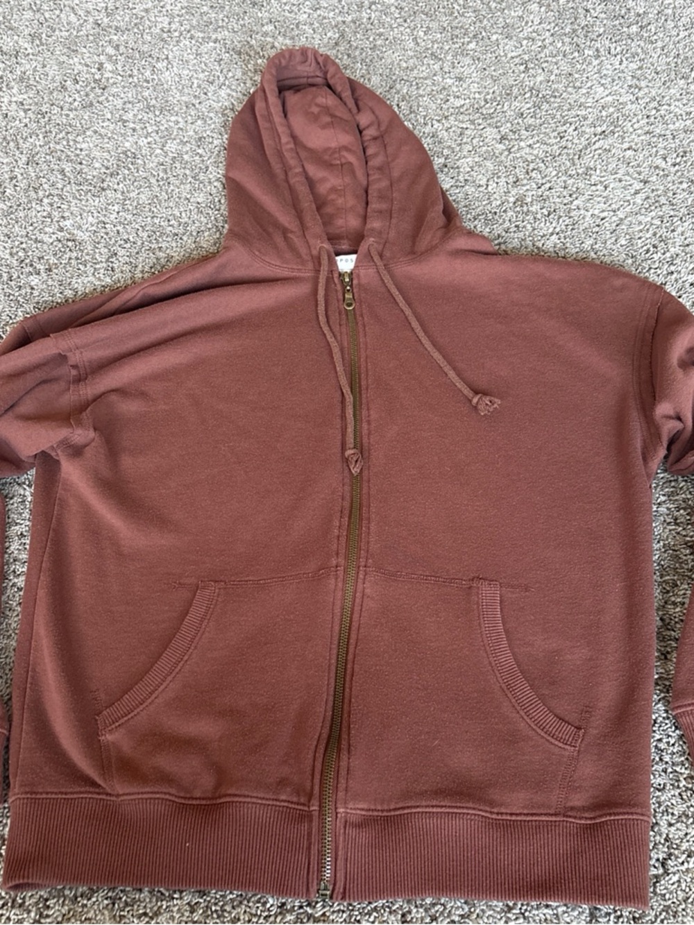 Aeropostale Mauve Brown Zip-Up Hoodie